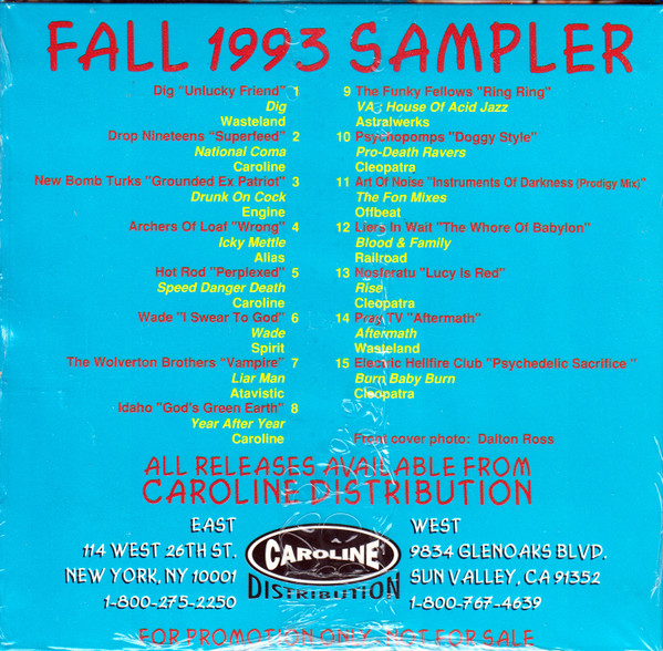 baixar álbum Various - Caroline Distribution Sampler 2 Fall 1993