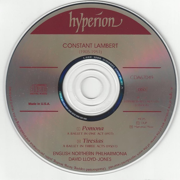 baixar álbum Constant Lambert, English Northern Philharmonia, David LloydJones - Tiresias Pomona