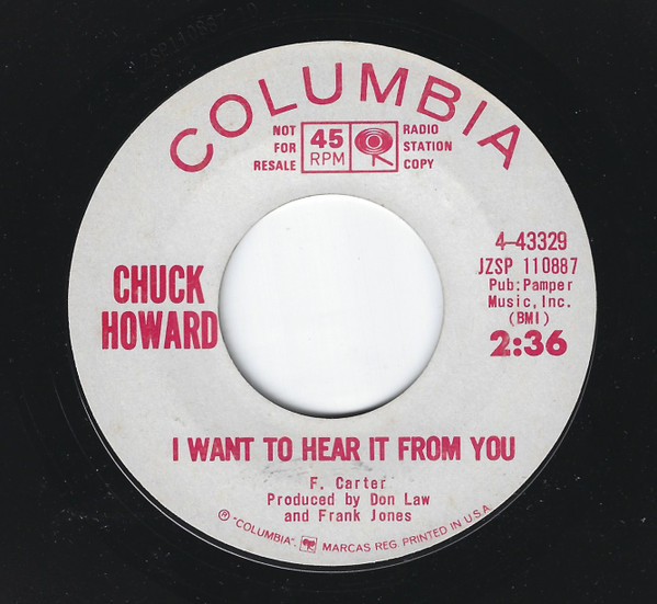 lataa albumi Chuck Howard - I Want To Hear It From You Searching For Baby