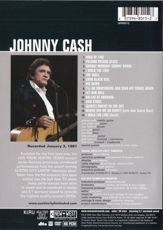 Johnny Cash - Live From Austin TX | New West Records (NW8015) - 2