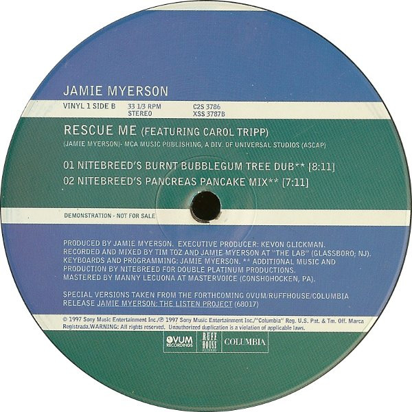 ladda ner album Jamie Myerson - Rescue Me