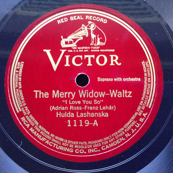 descargar álbum Hulda Lashanska - The Merry Widow Waltz Vilia