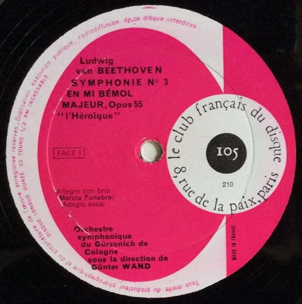 Album herunterladen Ludwig Van Beethoven - Symphonie N3 En Mi Bémol Majeur Op 55 Lhéroïque