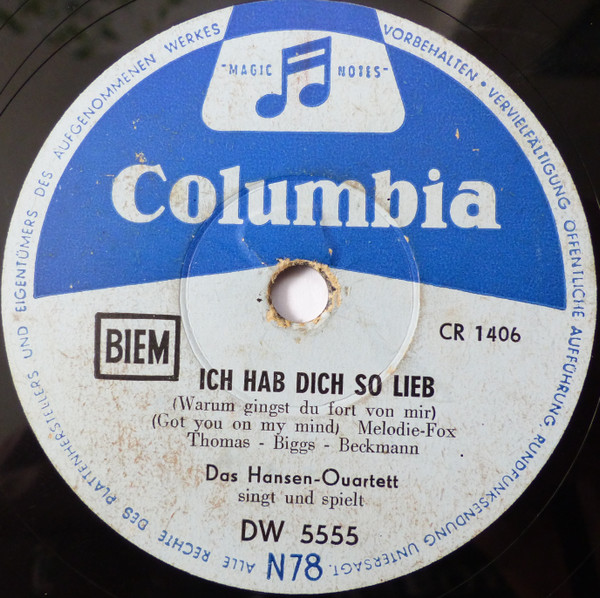 lataa albumi Das HansenQuartett - Ich Hab Dich So Lieb
