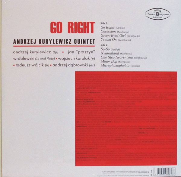 lataa albumi Andrzej Kurylewicz Quintet - Go Right