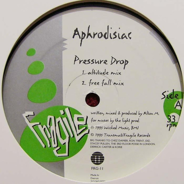 Aphrodisiac Pressure Drop Feathers In My Face 1995 Vinyl