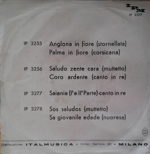 télécharger l'album Tonino Canu, Aldo Cabizza - Saiania I E II Parte Canto In Re