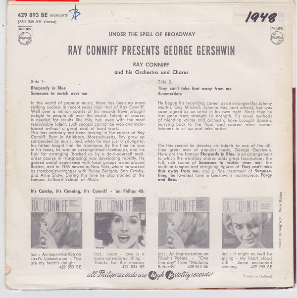 last ned album Ray Conniff Presents George Gershwin - Under The Spell Of Broadway