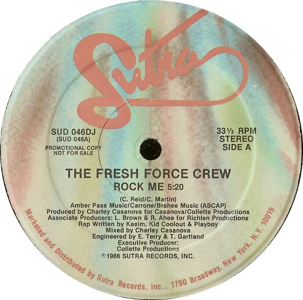 The Fresh Force Crew – Rock Me (1986, Vinyl) - Discogs