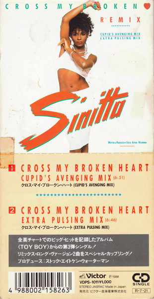 Sinitta – Cross My Broken Heart (Remix) (1988, CD) - Discogs