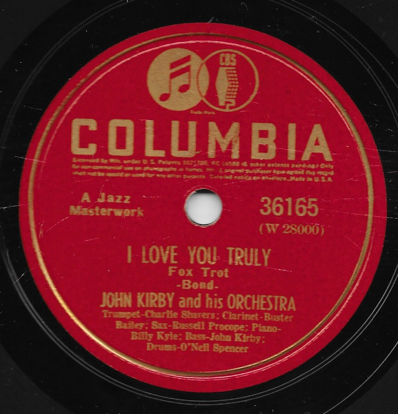 John Kirby And His Orchestra – I Love You Truly / Cutting The Campus (1941,  Shellac) - Discogs
