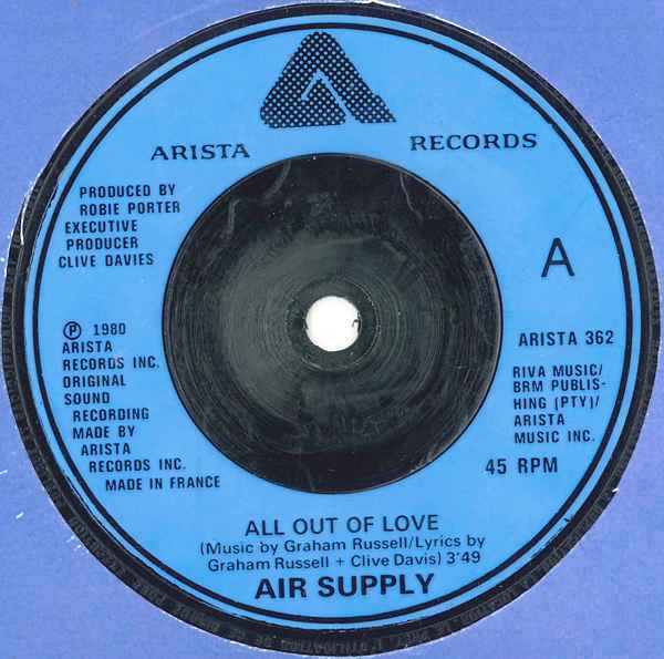 All out of love - Air Supply (With Lyrics) 