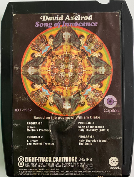 David Axelrod – Song Of Innocence (1968, 8-Track Cartridge) - Discogs