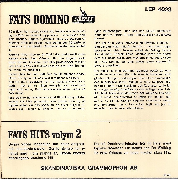 descargar álbum Fats Domino - Fats Hits Volym 2