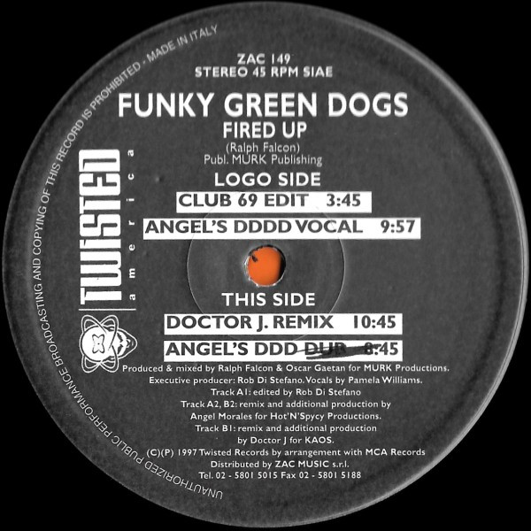 Funky Green Dogs – Fired Up (1997, Vinyl) - Discogs