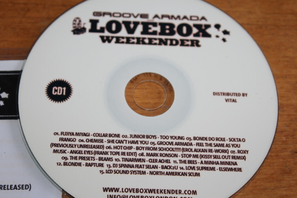 Groove Armada Lovebox Weekender 2007 CDr Discogs