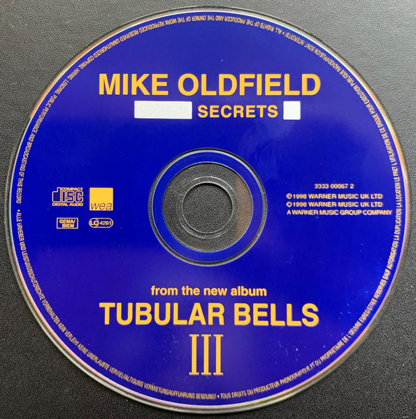 Mike Oldfield – Secrets (1998, CD) - Discogs