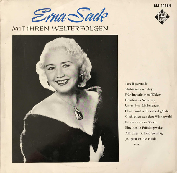 Erna Sack – Erna Sack Mit Ihren Welterfolgen (Vinyl) - Discogs