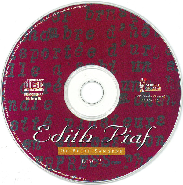 descargar álbum Edith Piaf - De Beste Sangene