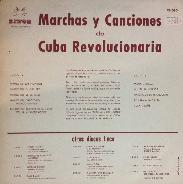 télécharger l'album Various - Marchas y Canciones de Cuba Revolucionaria