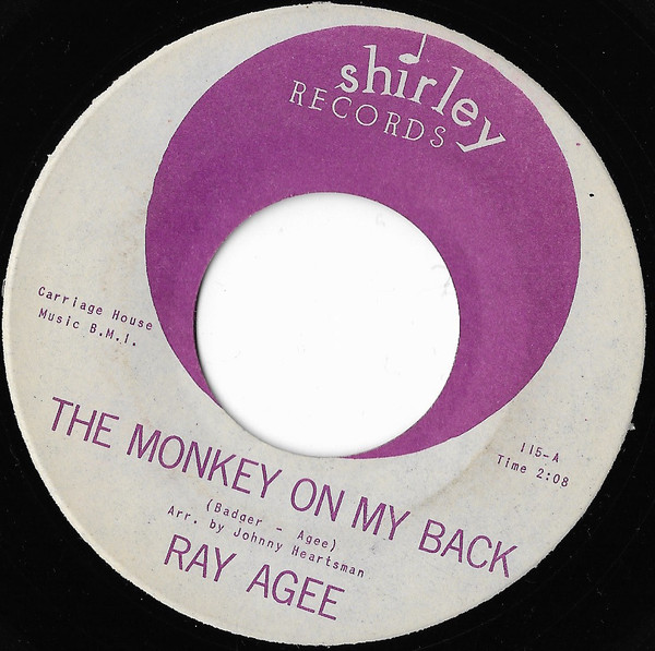 Ray Agee – The Monkey On My Back / Tragedy (1963, Vinyl) - Discogs