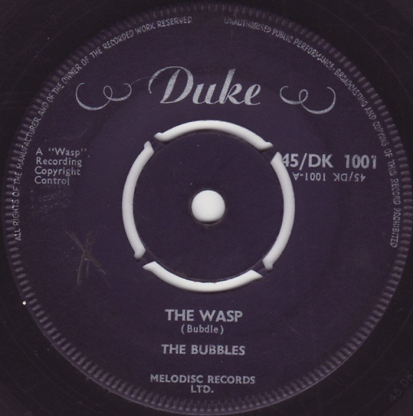 BUBBLES: bopping in the barnyard / the wasp DUKE 7 Single 45 RPM