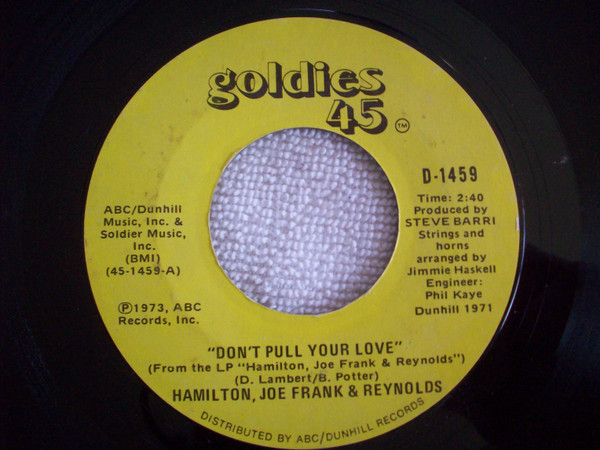 ladda ner album Hamilton, Joe Frank & Reynolds - Dont Pull Your Love Annabella