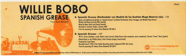 Willie Bobo – Spanish Grease (2002, Vinyl) - Discogs