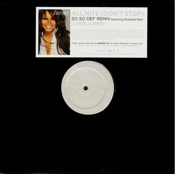 télécharger l'album Janet Featuring Elephant Man - All Nite Dont Stop So So Def Remix RB Junkie