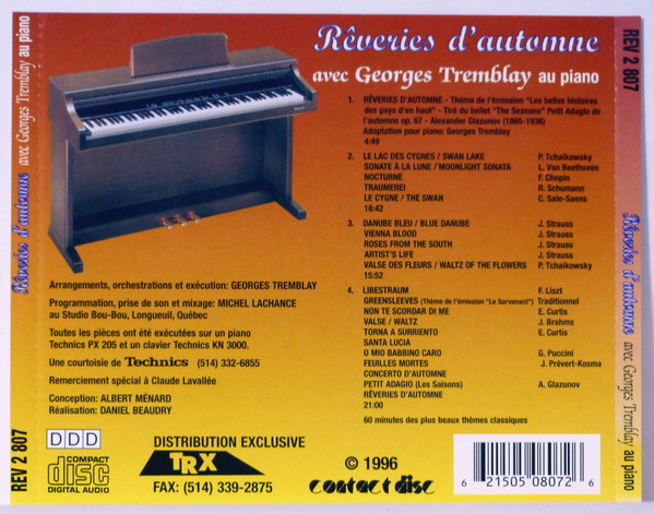 lataa albumi Georges Tremblay - Reveries DAutomne