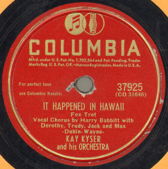 ladda ner album Kay Kyser And His Orchestra - It Happened In Hawaii Pushin Sand