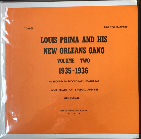 Louis Prima And His New Orleans Gang: Rhythm Man! - 22 track CD - 1934-1935