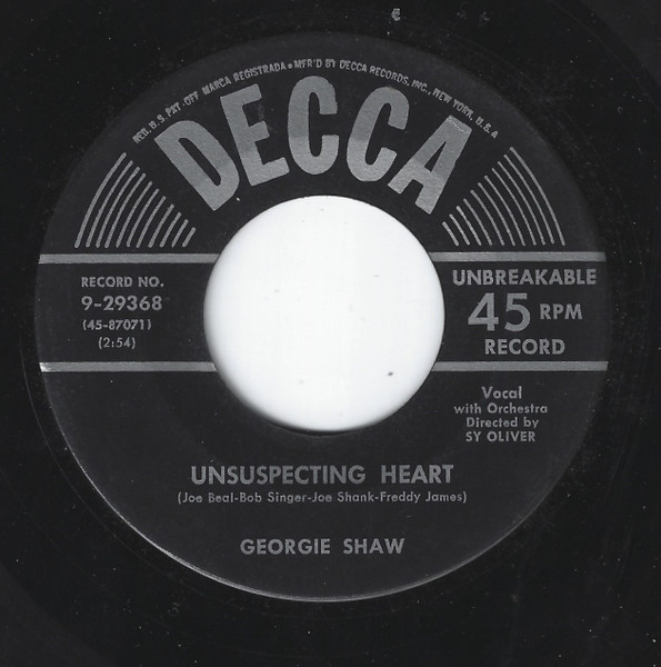 Georgie Shaw – Unsuspecting Heart / House Of Flowers (1954, Vinyl