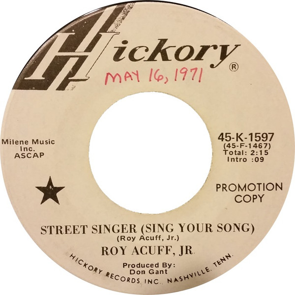 télécharger l'album Roy Acuff Jr - Street Singer Sing Your Song