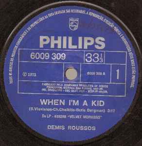 Demis Roussos - When I'm A Kid / Rebecca album cover