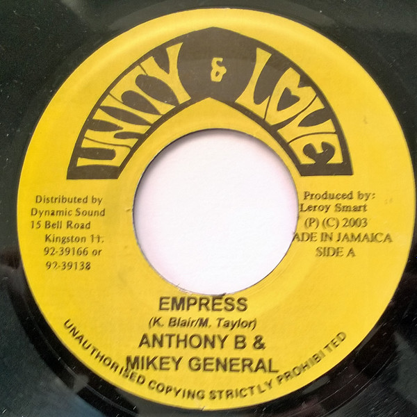 Anthony B & Mikey General – Empress (2003, Vinyl) - Discogs