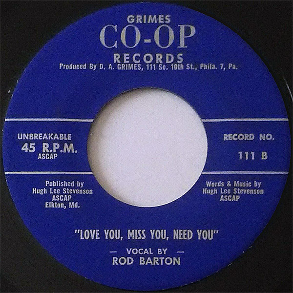 lataa albumi Rod Barton - No Use Knocking On My Door Love You Miss You Need You
