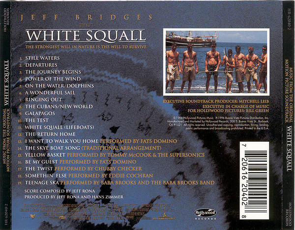 Various , Jeff Rona - White Squall - Music From The Original Motion Picture Soundtrack | Hollywood Records (HR-62040-2) - 2