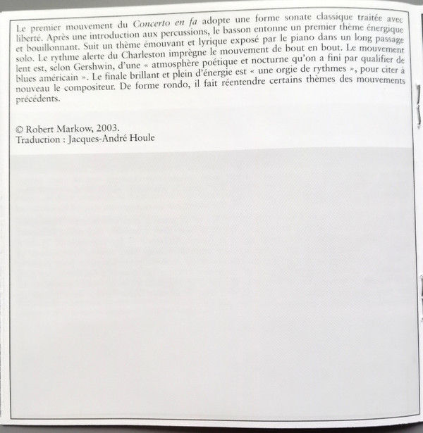 Alain Lefèvre , Orchestre Symphonique De Québec , Yoav Talmi - Mathieu / Addinsell / Gershwin - Concerto De Québec / Warsaw Concerto / Concerto En Fa / In F | Analekta (AN 2 9814) - 12