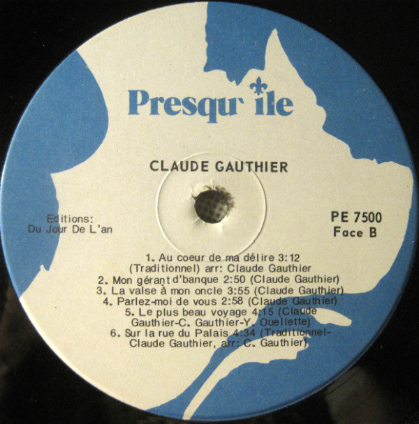 Claude Gauthier - Les Beaux Instants [Vinyl] | Presqu'île (PE 7500) - 4