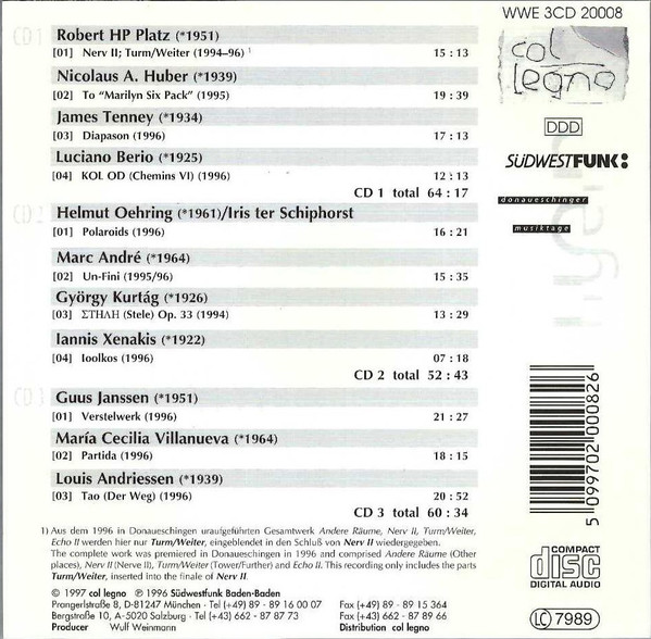 ladda ner album Various - Donaueschinger Musiktage 1996