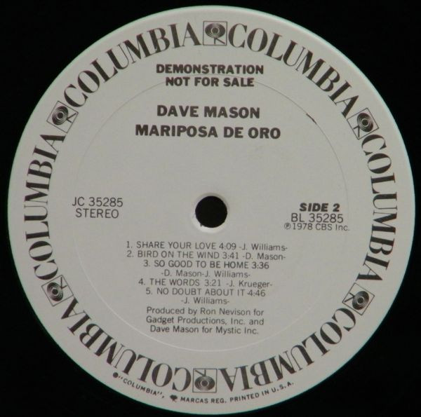 descargar álbum Dave Mason - Mariposa De Oro