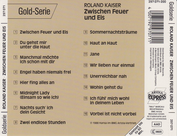 Album herunterladen Roland Kaiser - Zwischen Feuer Und Eis
