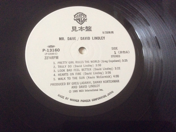 David Lindley – Mr. Dave (1985, Vinyl) - Discogs