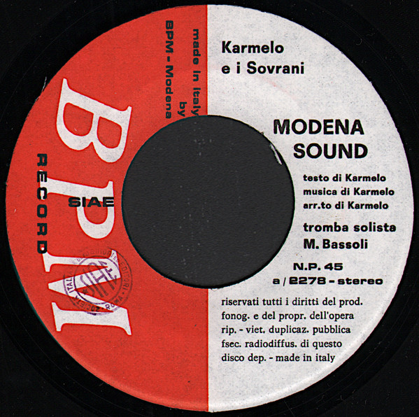 baixar álbum Karmelo E I Sovrani - Modena Sound Senza Un Perchè