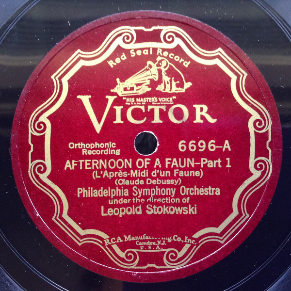 国内盤30cmSP盤■Philadelphia Symphony Orchestra ／Leopold Stokowski Claude Debussy Afternoon Of A Faun:Victor 6696 印象派
