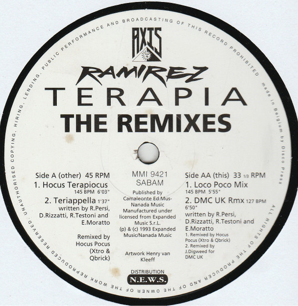 descargar álbum Ramirez - Terapia The Remixes