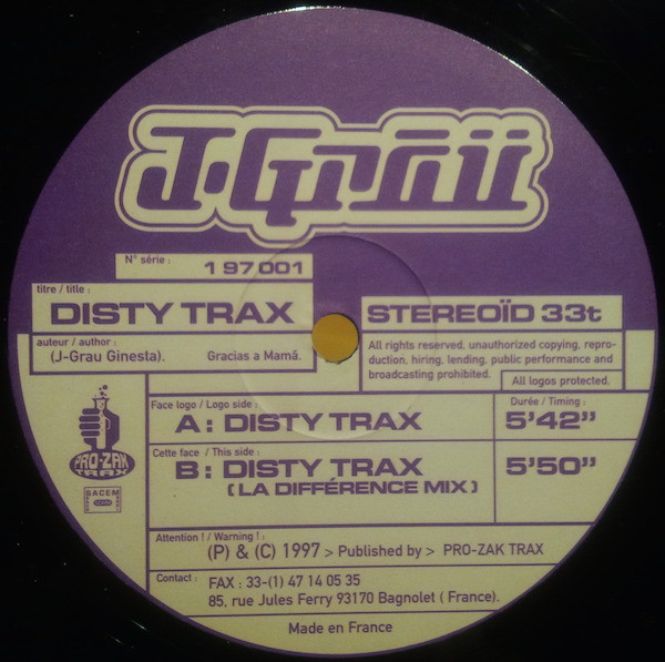 lataa albumi J Graü - Disty Trax
