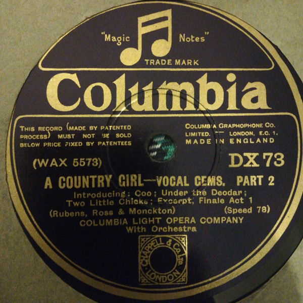 Album herunterladen Columbia Light Opera Company - A Country Girl Vocal Gems