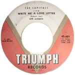 Cover of Write Me A Love Letter / Three O'Clock Rock, 1959, Vinyl